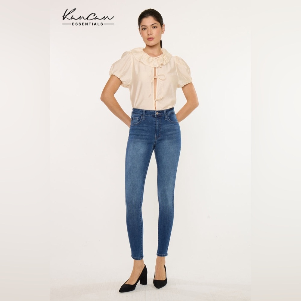 Kancan Women’s Medium Wash High Rise Skinny Stretch Denim Jeans Size 5/26